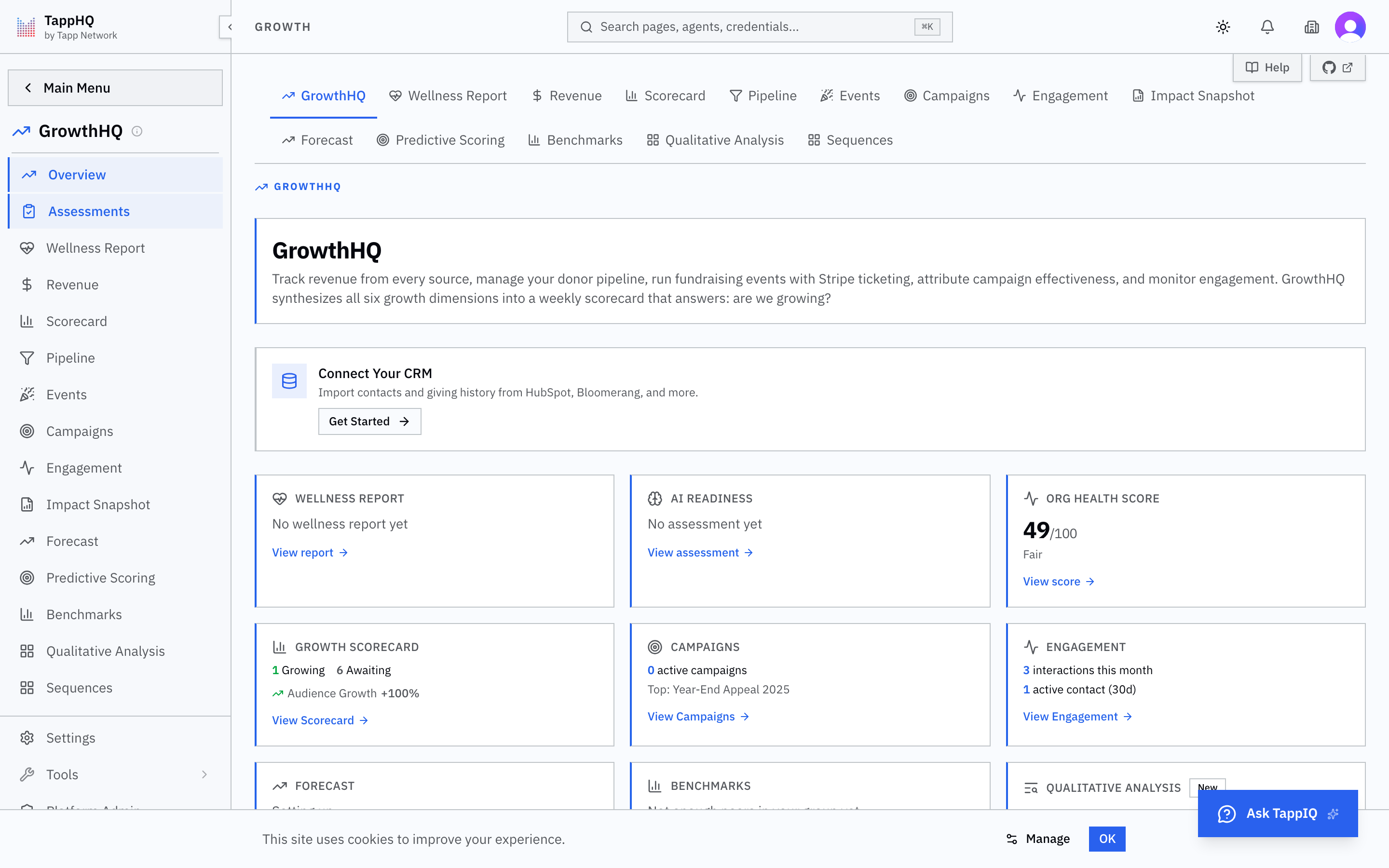 GrowthHQ platform screenshot
